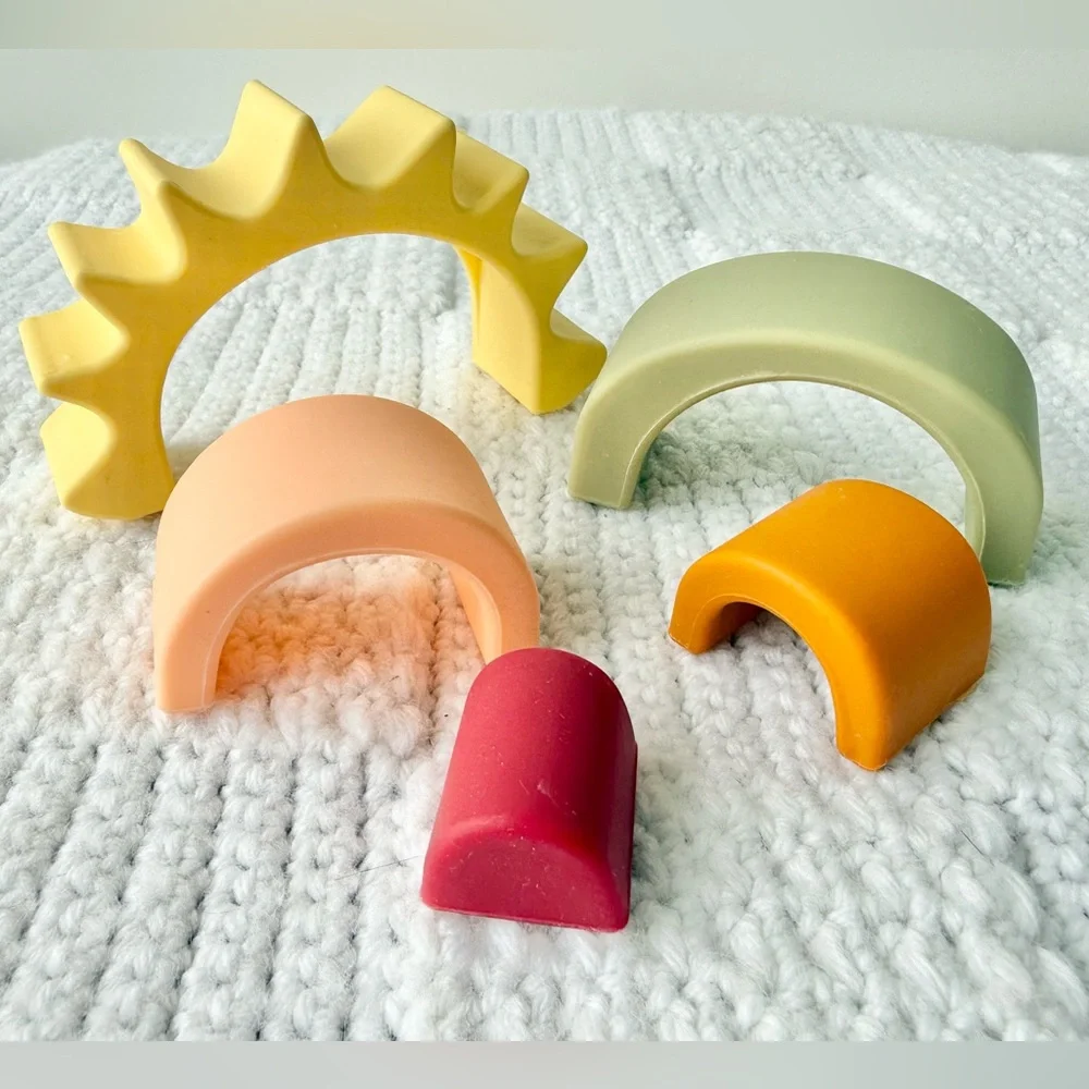 Hudson Baby Silicone Toy Arches, Sun Puzzle